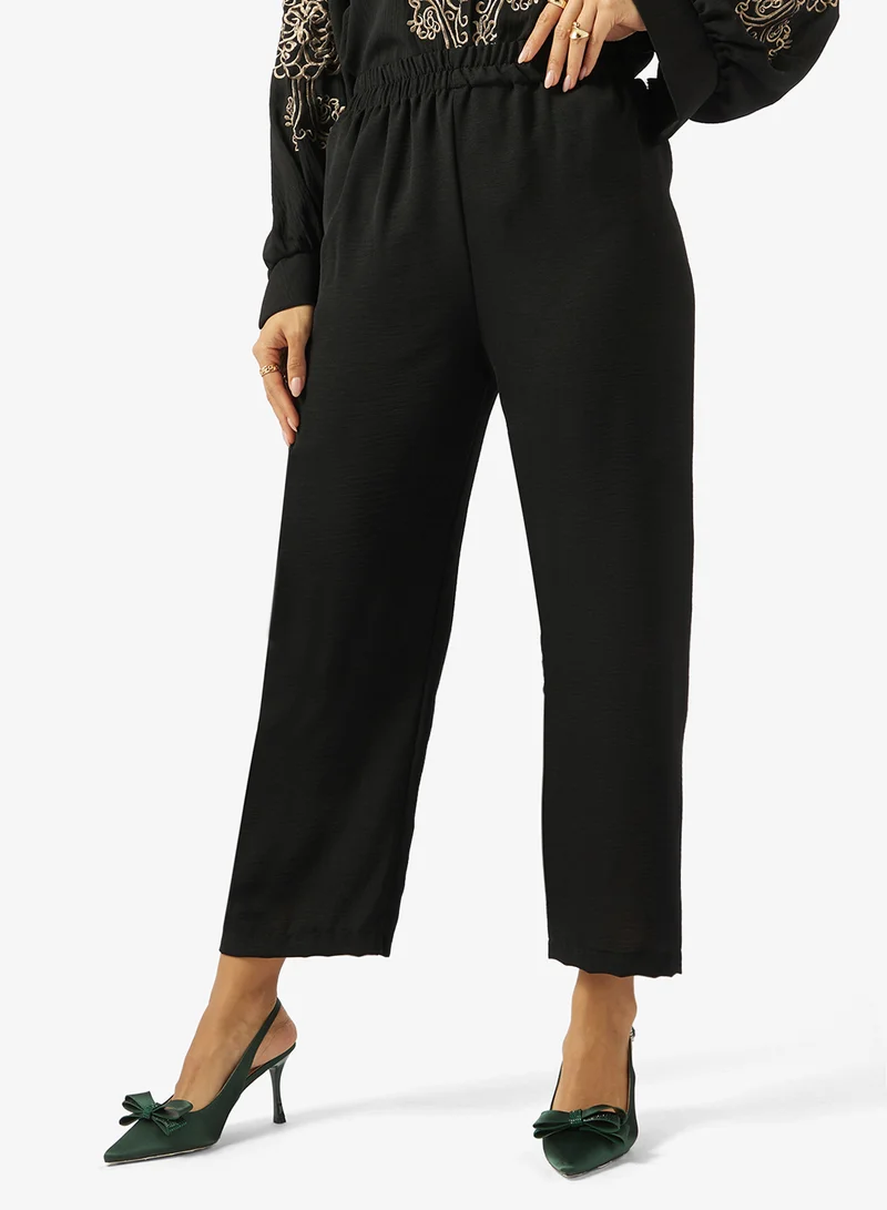 hayas closet  Embroidered blouse and pants set for Women | Best Price UAE